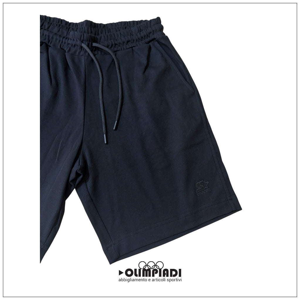Bermuda Uomo Starter Neri in Cotone - 74337