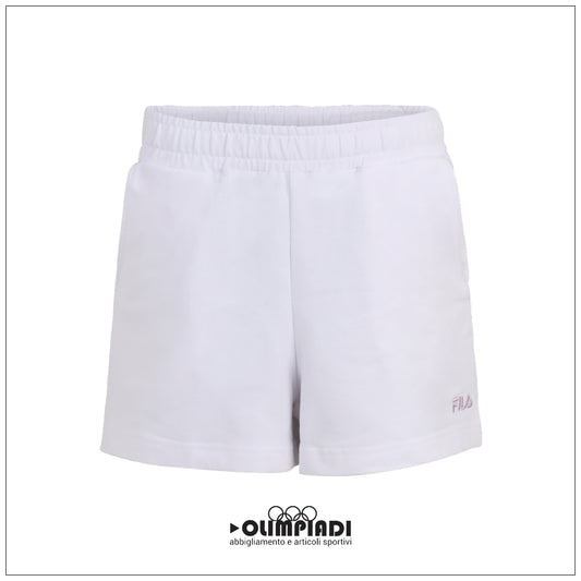 Shorts Fila Bersenbrueck Bianchi con Logo Rosa pastello - FAT0231-10001