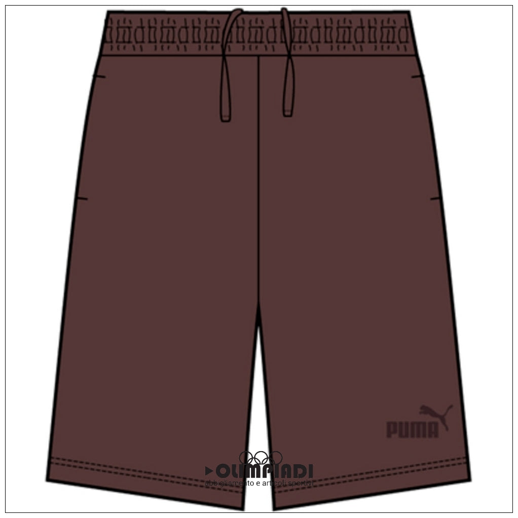 Shorts Uomo Puma ESS No.1 Logo Marrone Scuro - 682595-31