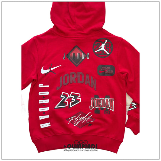 Felpa con Cappuccio Ragazzo Jordan MJ Dynasty Rossa - 95F569-R78