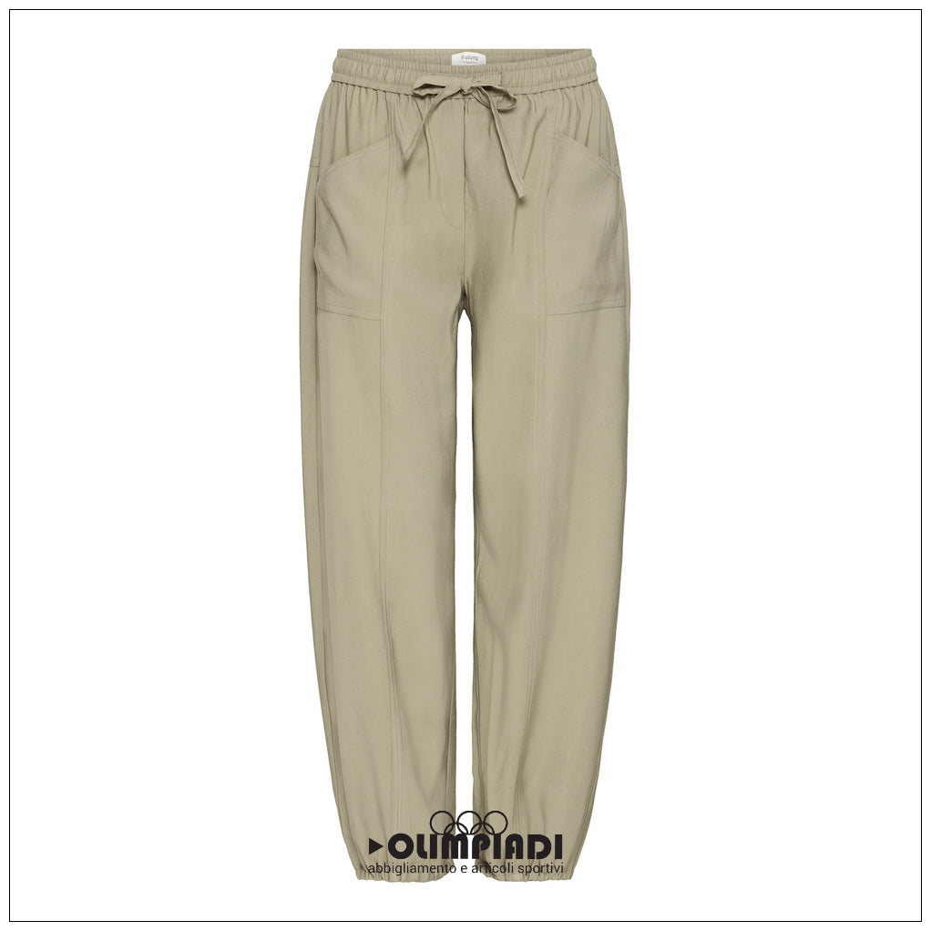 Pantaloni Donna b.young Bydalano 2 Verde Pistacchio con Coulisse - 20818531