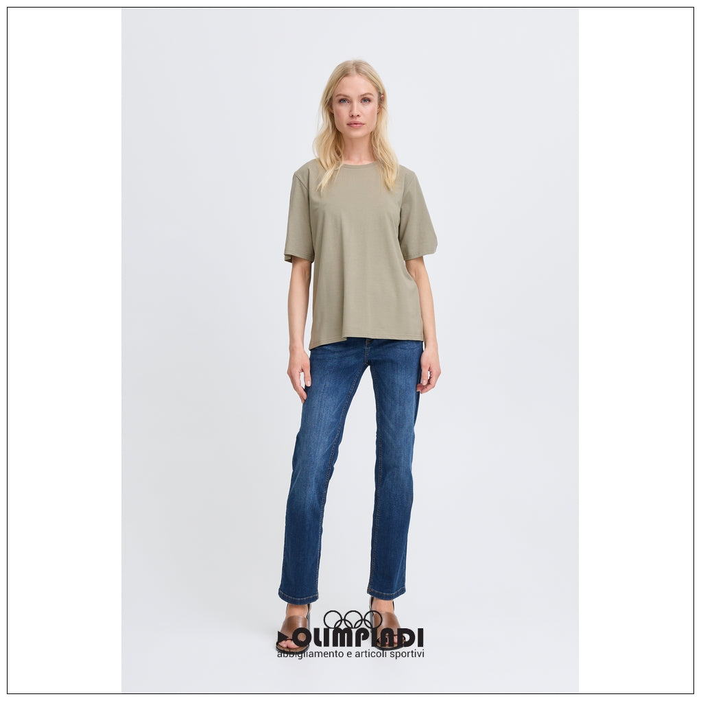 T-shirt Donna b.young Bypamila Half Sleeve Khaki - 20813611