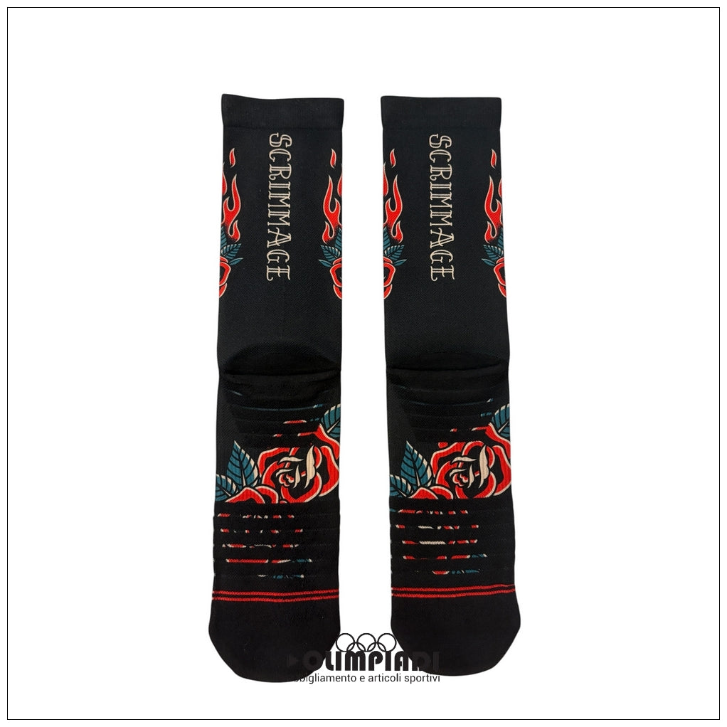 Calzini Wildcat Scrimmage F-TWDCT-BLK Neri con Grafica Tattoo