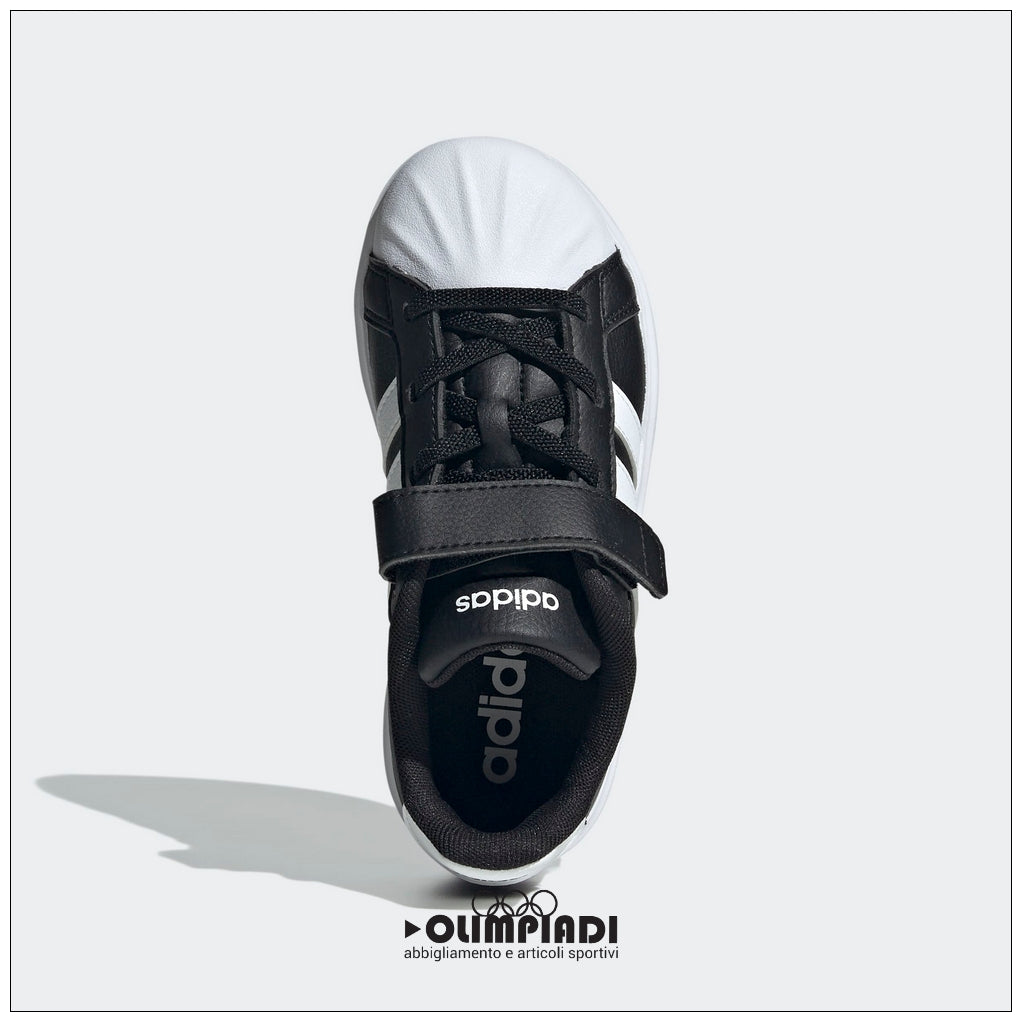 Sneakers Bambino Adidas Streettalk EL C Nere e Bianche - JQ8593