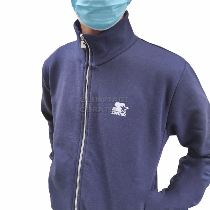 FELPA ZIP STARTER BLU