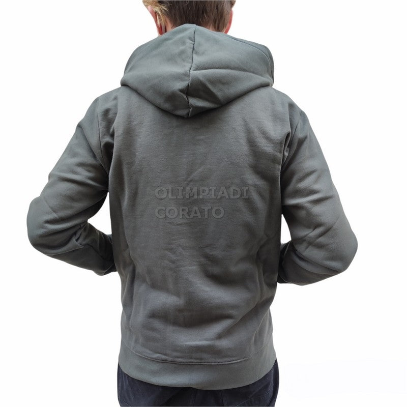 FELPA ZIP CAPPUCCIO U STARTER VERDE MILITARE