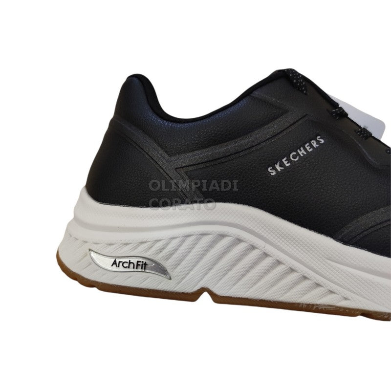 SKECHERS ARCH FIT NERO PELLE