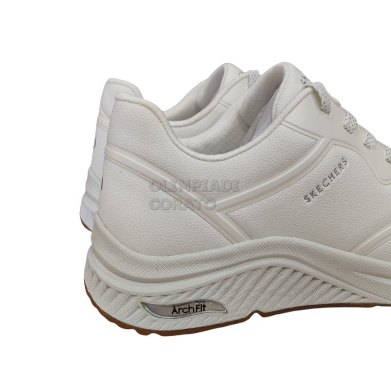 SKECHERS ARCH FITT PELLE BIANCA