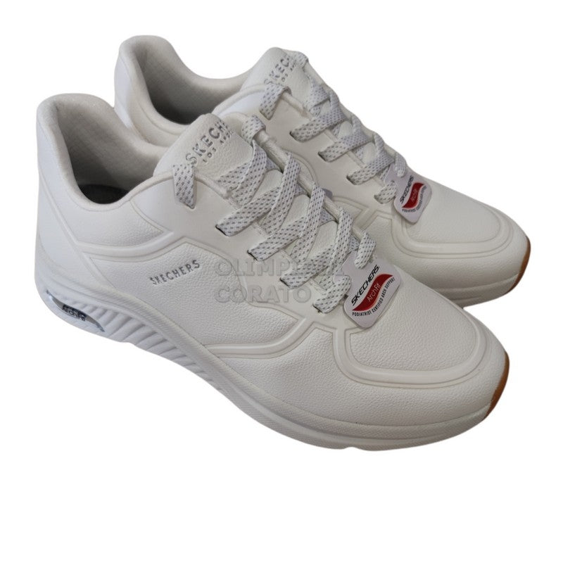 SKECHERS ARCH FITT PELLE BIANCA