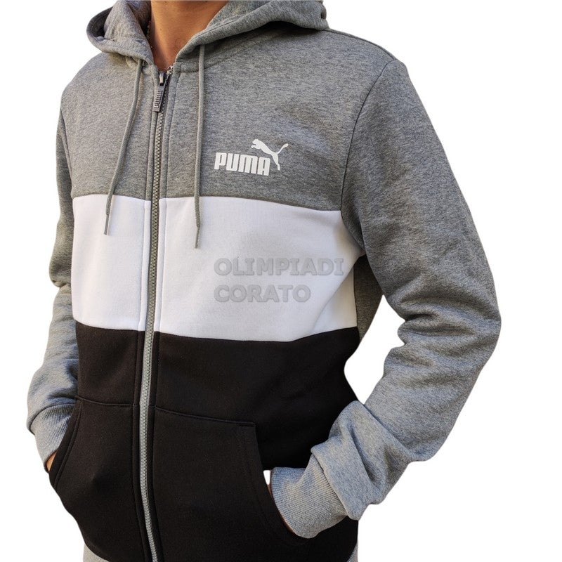 FELPA ZIP CAPPUCCIO COLORBLOCK PUMA