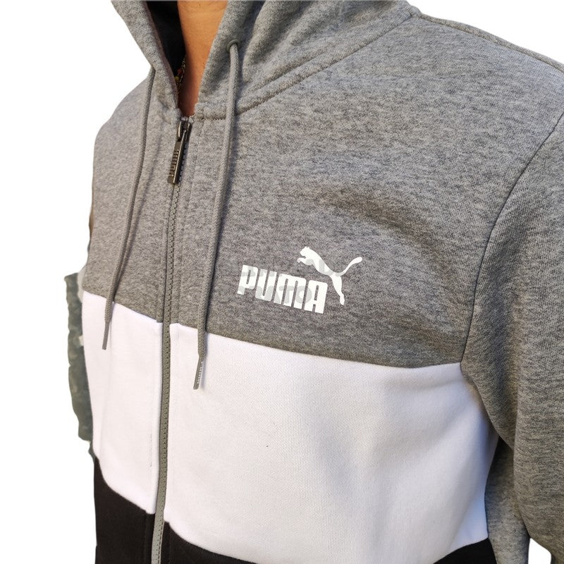 FELPA ZIP CAPPUCCIO COLORBLOCK PUMA