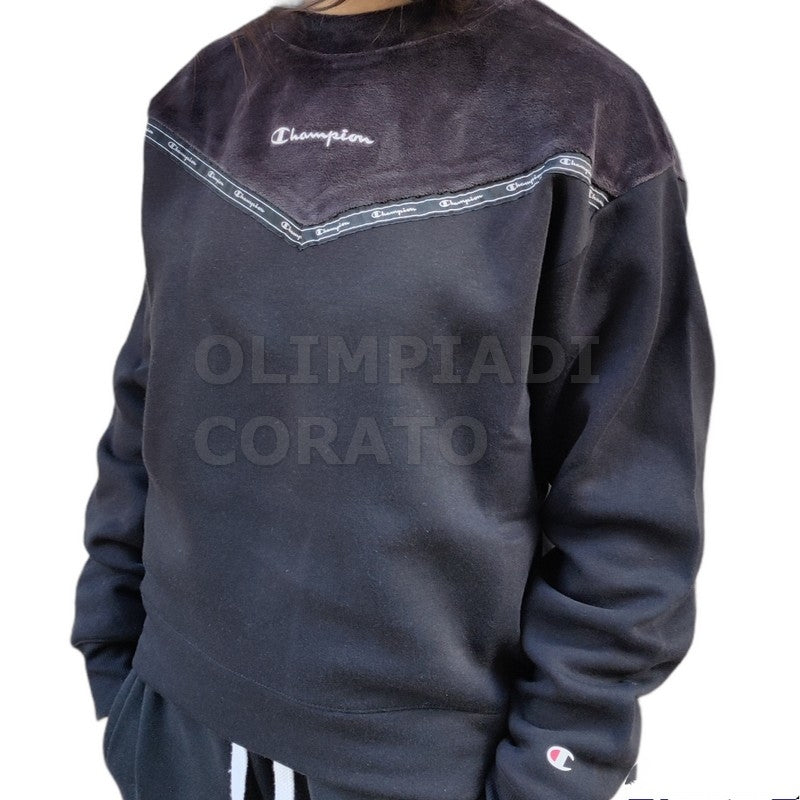 FELPA GIRO DONNA CHAMPION NERO