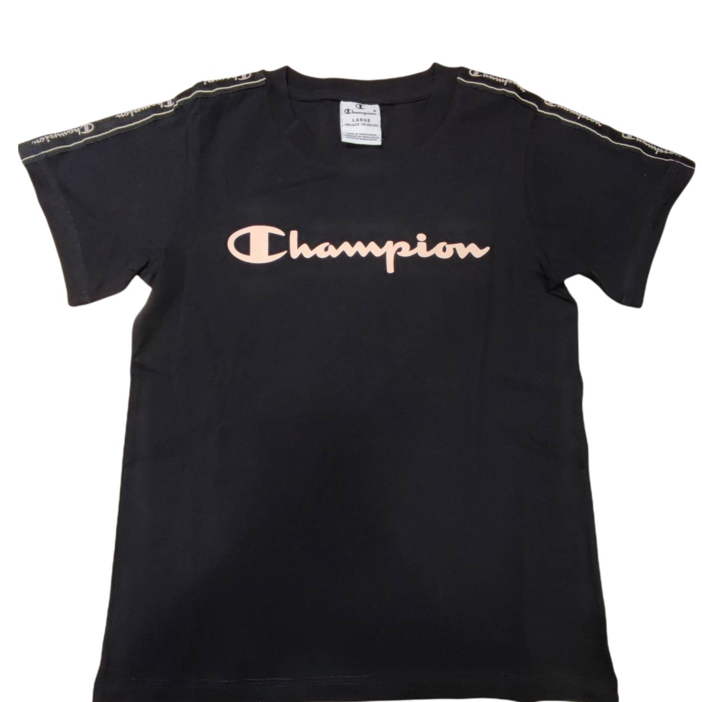 T SHIRT CHAMPION GIRL NERO
