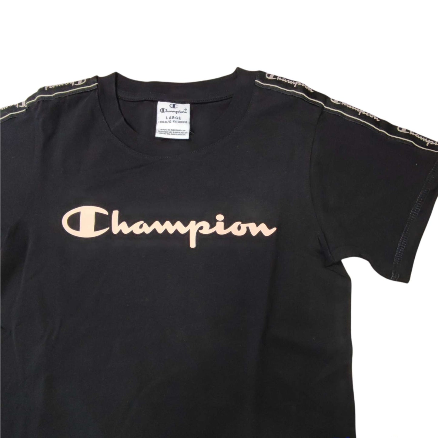 T SHIRT CHAMPION GIRL NERO