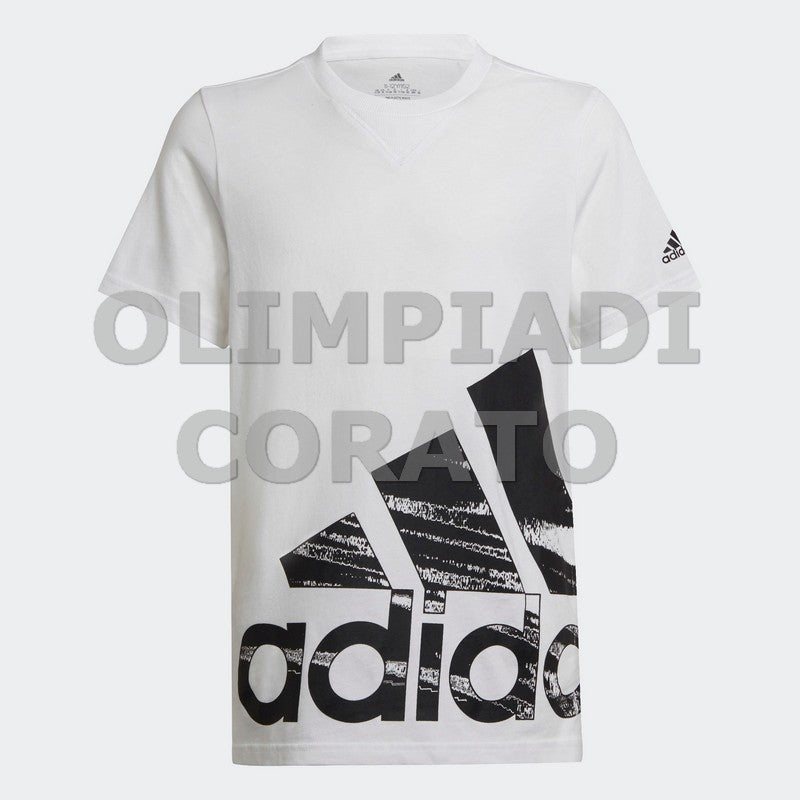 T SHIRT JR B LOGO ADIDAS BIANCO
