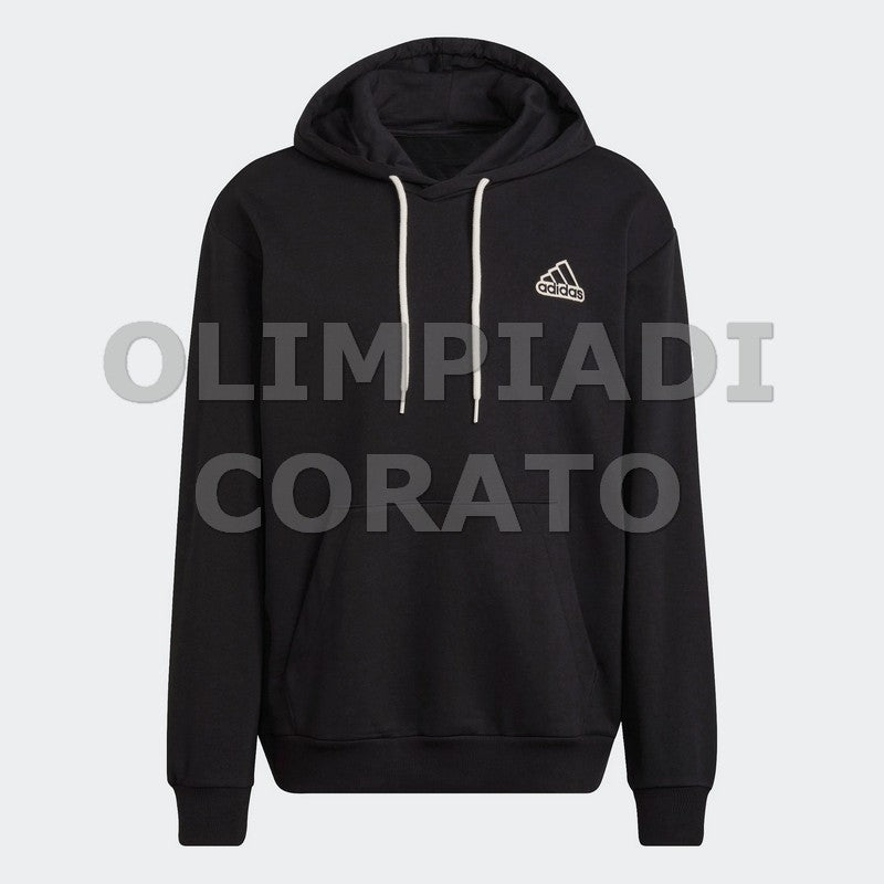 FELPA CAPPUCCIO U ADIDAS NERO