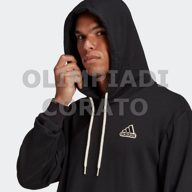 FELPA CAPPUCCIO U ADIDAS NERO