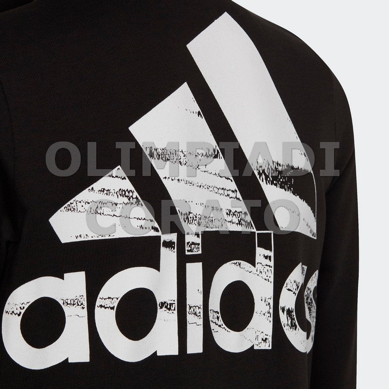 FELPA ZIP LOGO JR B ADIDAS NERO