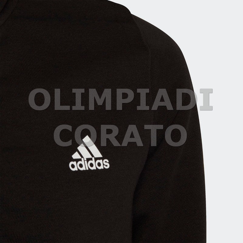 FELPA ZIP LOGO JR B ADIDAS NERO