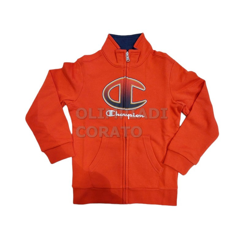 TUTA ZIP CHAMPION VERDE JR ROSSO