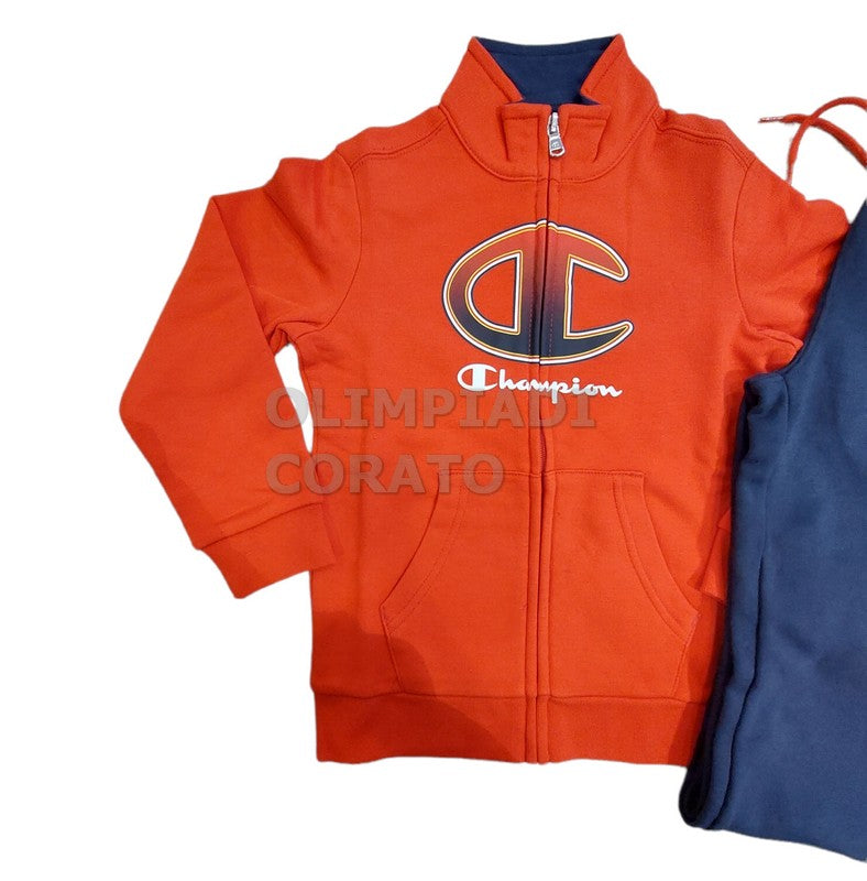 TUTA ZIP CHAMPION VERDE JR ROSSO