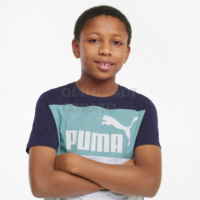 T SHIRT JR PUMA BLU