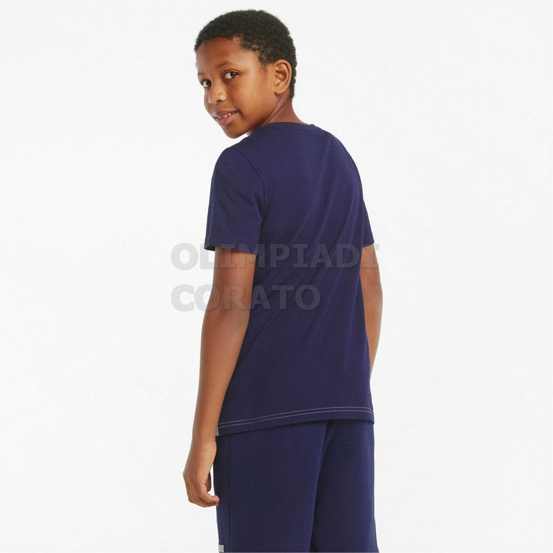T SHIRT JR PUMA BLU
