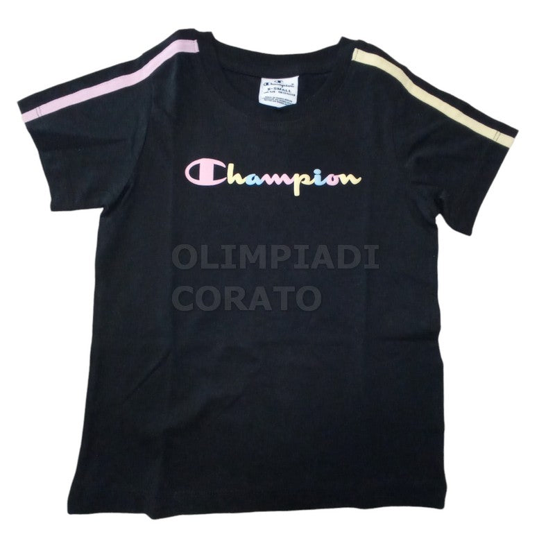 T-SHIRT CHAMPION GIRL NERO