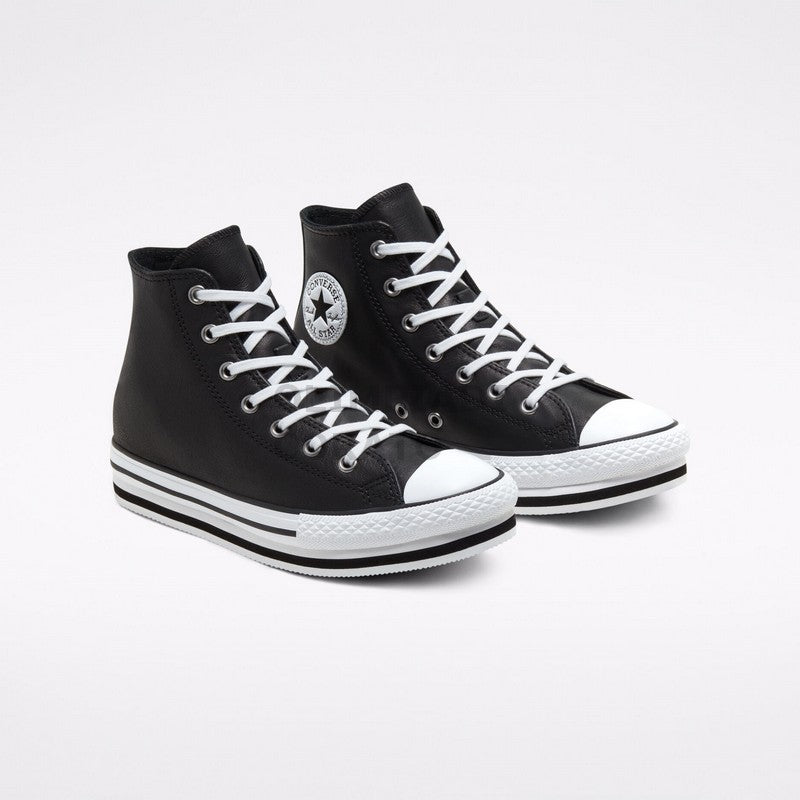 CONVERSE LEATHER CHUCK TAYLOR ALL STAR PLATFORM JR