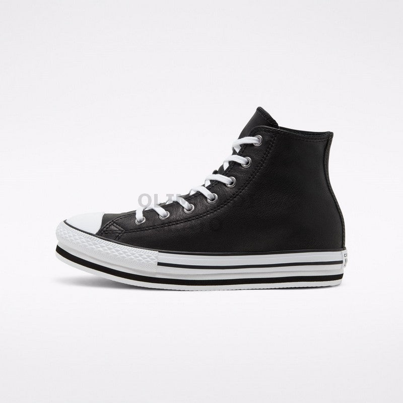 CONVERSE LEATHER CHUCK TAYLOR ALL STAR PLATFORM JR