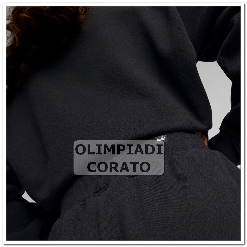 TUTA GIRO DONNA IN FELPA PUMA NERO