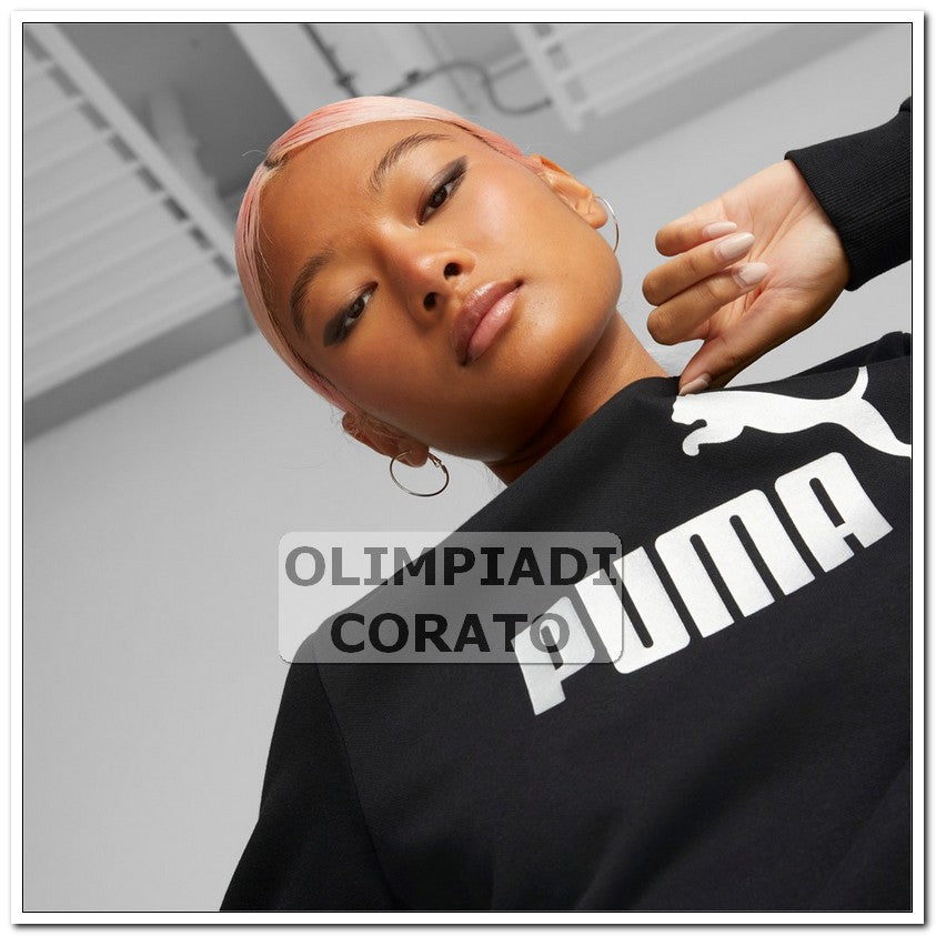 FELPA CREW NERO PUMA DONNA