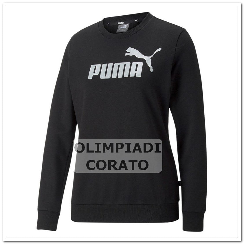 FELPA CREW NERO PUMA DONNA