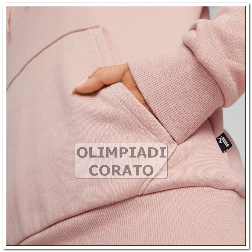 FELPA CAPPUCCIO ROSA PUMA DONNA