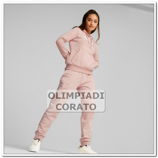 FELPA CAPPUCCIO ROSA PUMA DONNA