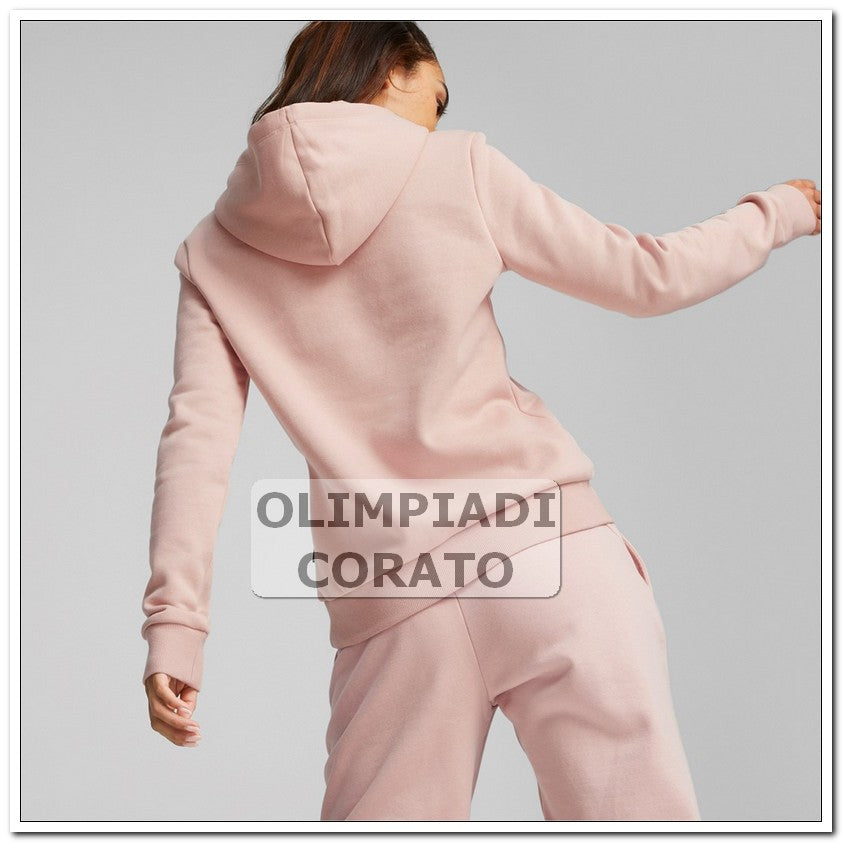 FELPA CAPPUCCIO ROSA PUMA DONNA