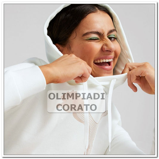 FELPA CAPPUCCIO PUMA BIANCA DONNA