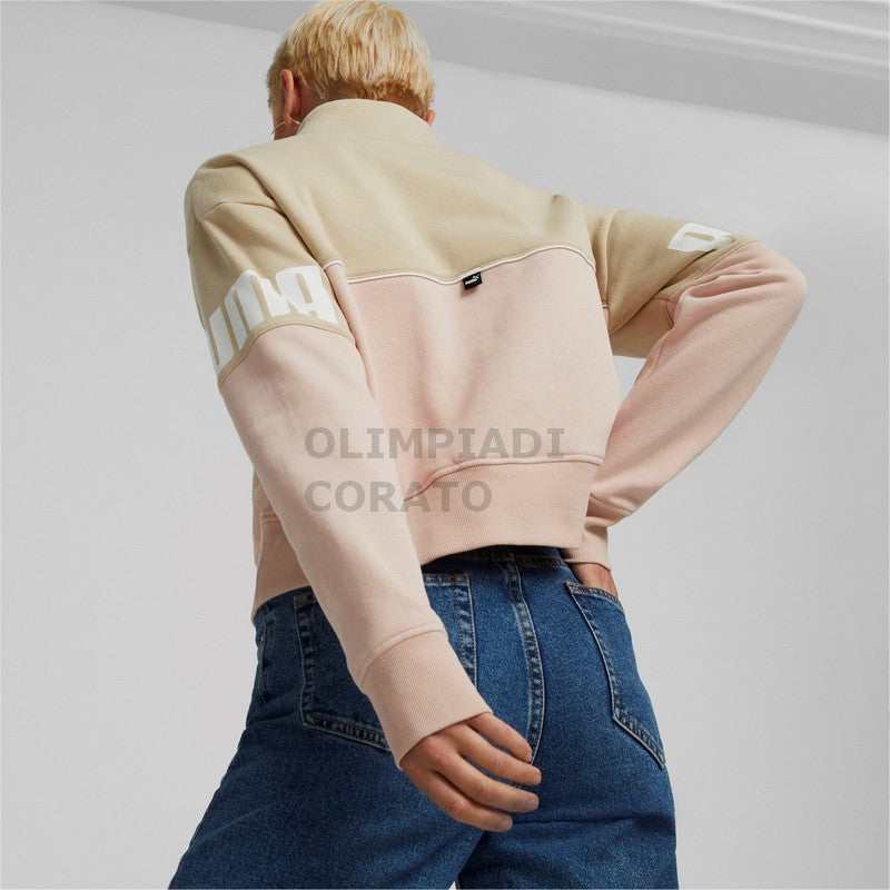 FELPA POWER COLORBLOCK HALF-PLACKET PUMA W