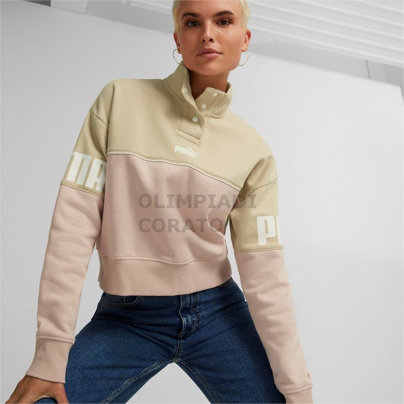 FELPA POWER COLORBLOCK HALF-PLACKET PUMA W