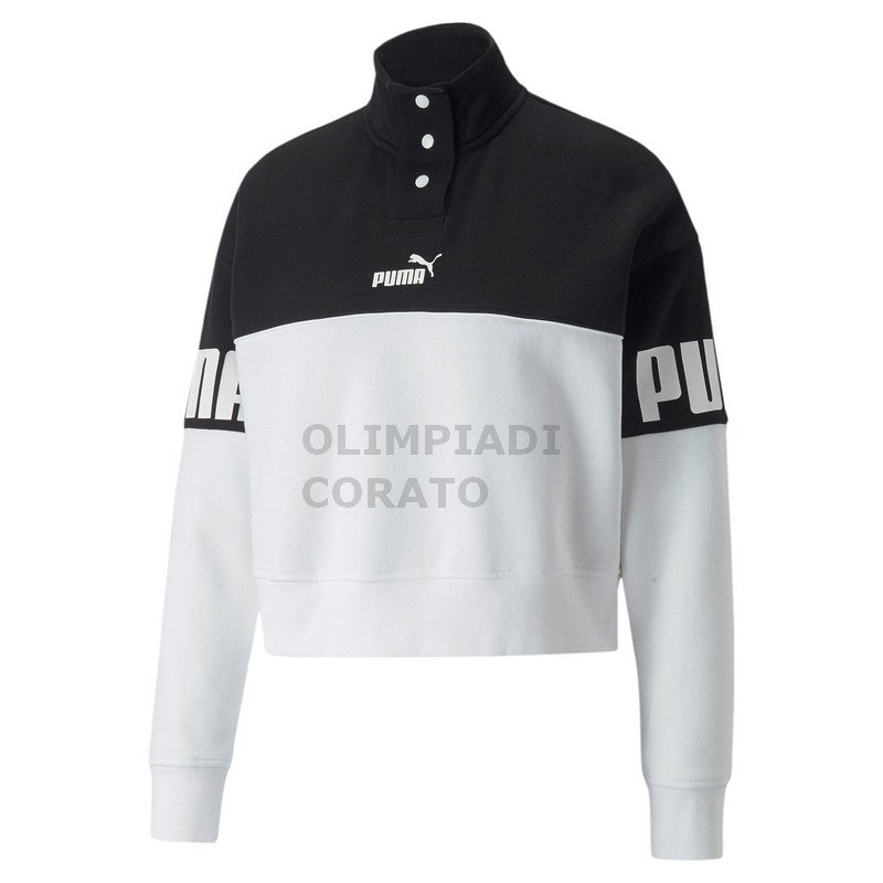 FELPA POWER COLORBLOCK HALF-PLACKET PUMA W