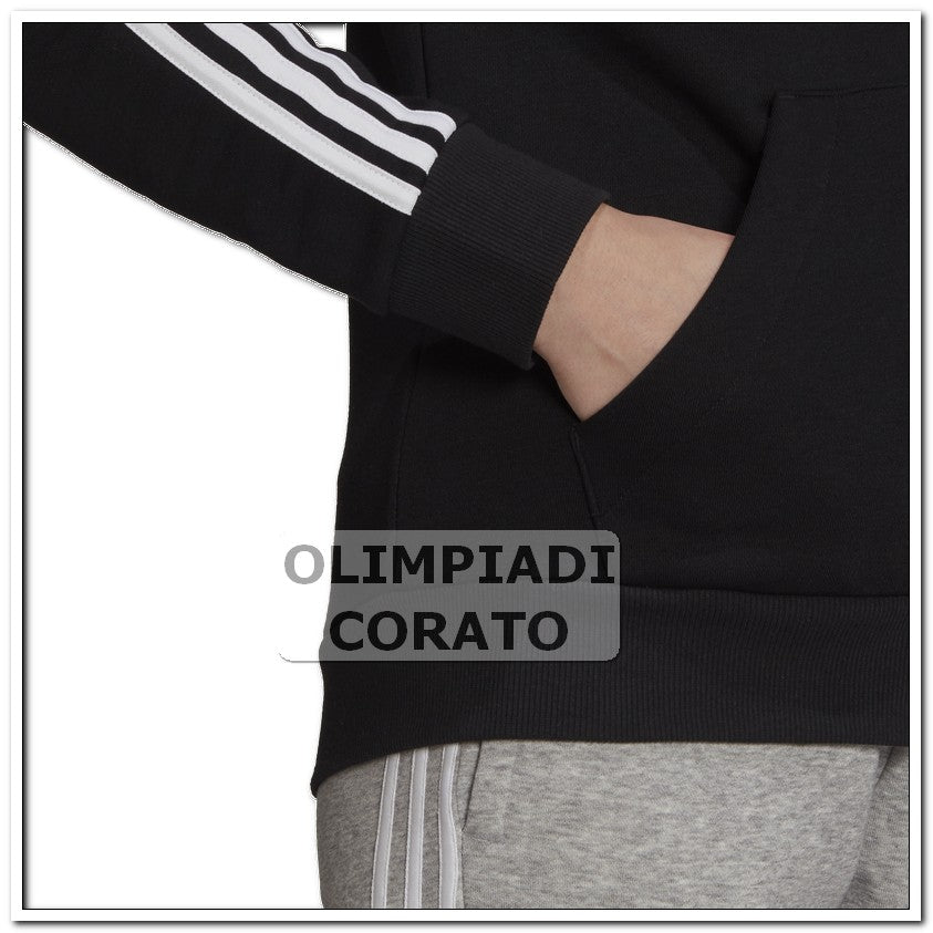 FELPA CAPPUCCIO ZIP W ADIDAS NERO