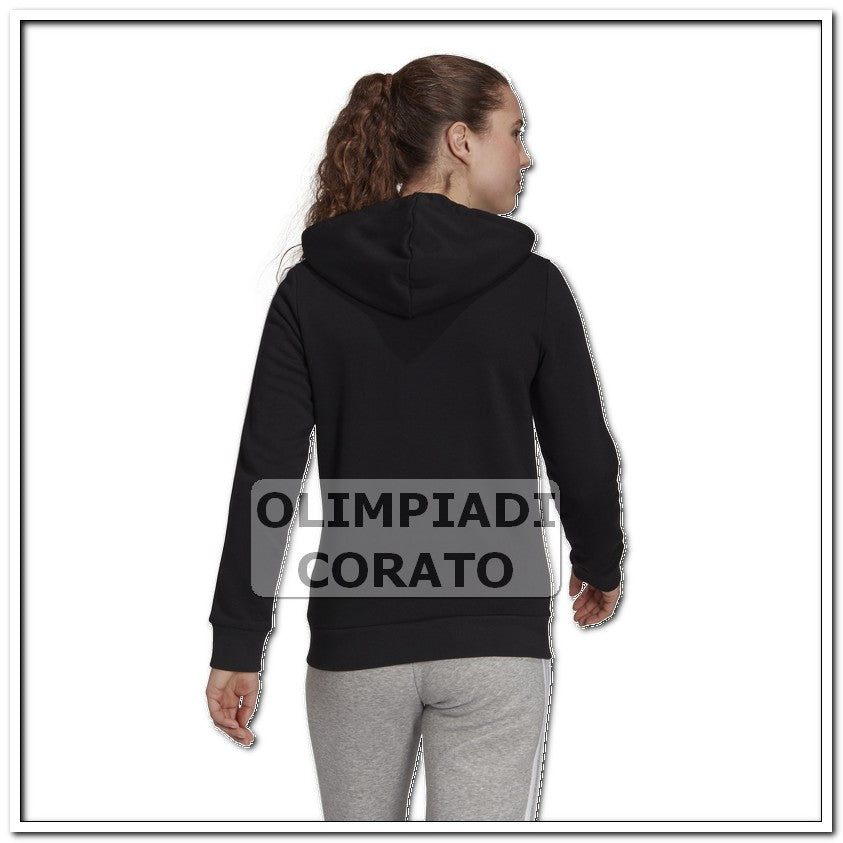 FELPA CAPPUCCIO ZIP W ADIDAS NERO