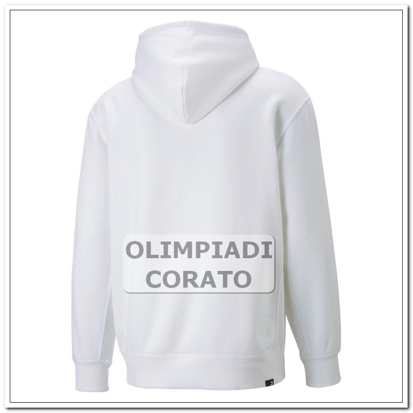 FELPA PUMA BRAND LOVE CAPPUCCIO BIANCO