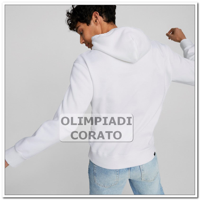 FELPA PUMA BRAND LOVE CAPPUCCIO BIANCO
