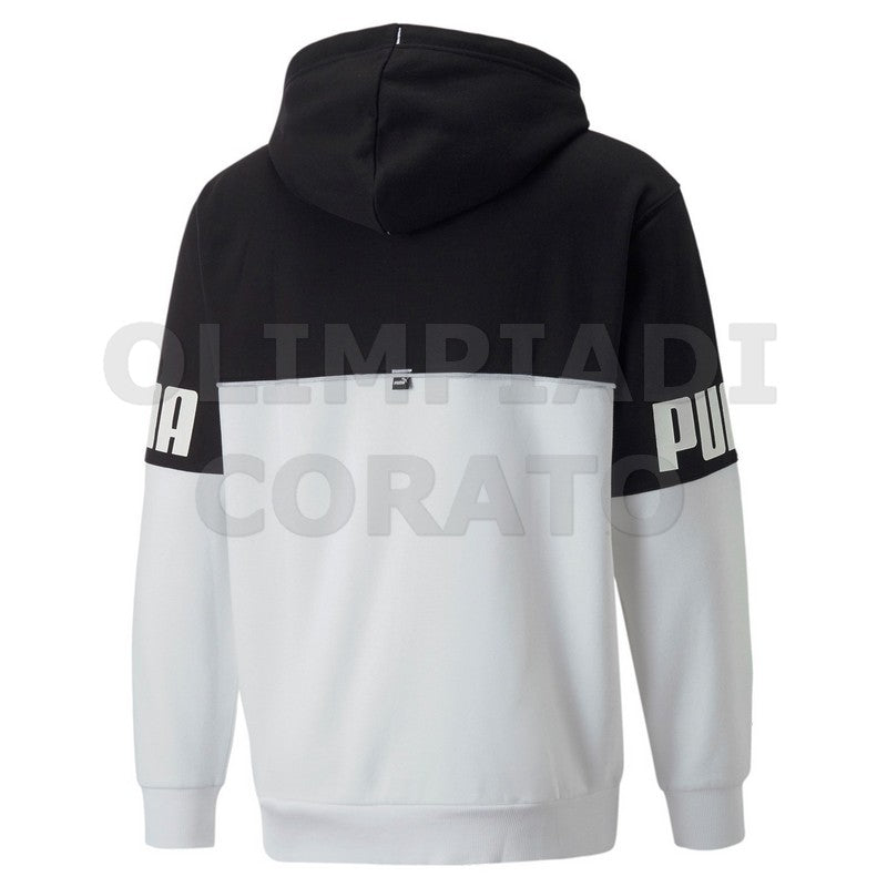 FELPA ZIP CAPPUCCIO PUMA NERO-BIANCO