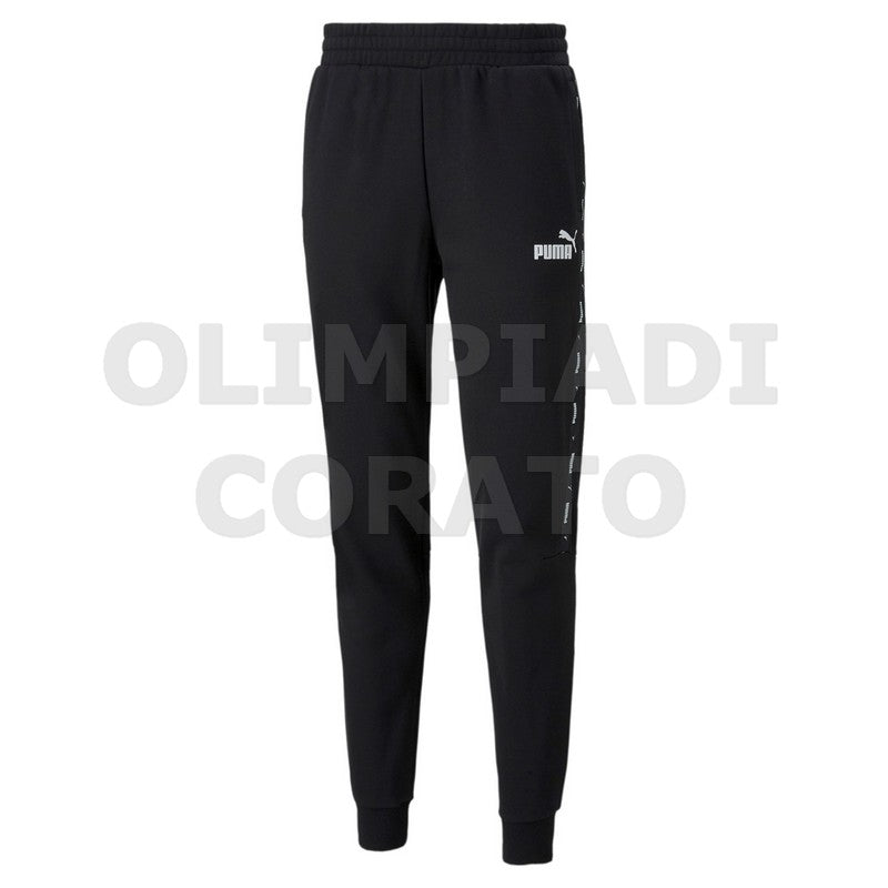 PANTALONE IN FELPA PUMA NERO BANDA