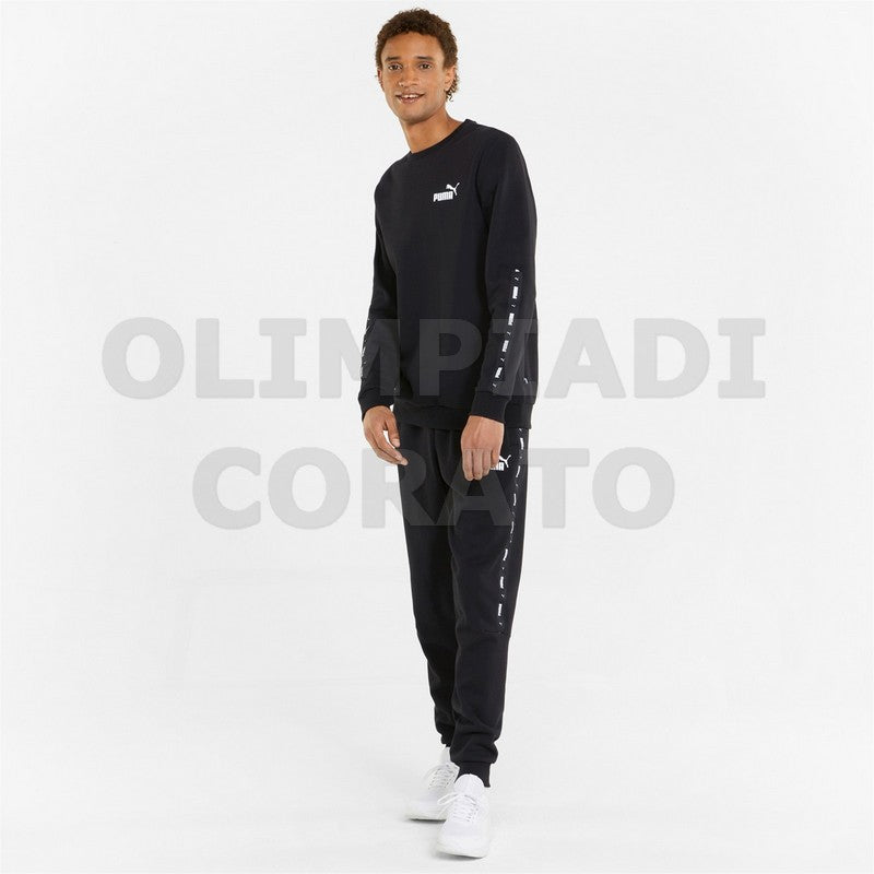 PANTALONE IN FELPA PUMA NERO BANDA