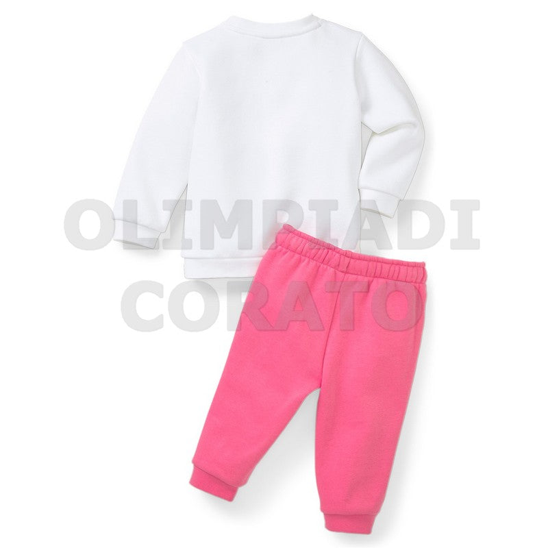 SET INFANT TUTA GIRO BIANCO FUXIA