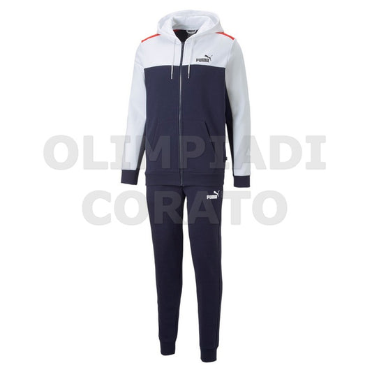 TUTA PUMA FELPA COLORBLOCK BLU ROSSO