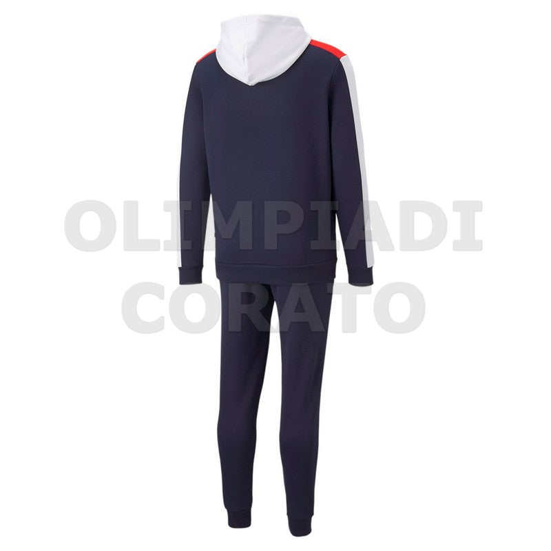 TUTA PUMA FELPA COLORBLOCK BLU ROSSO